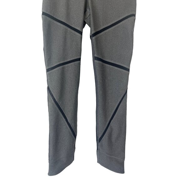 Under Armour Workout Leggings Compression Womens Small Gray Black Heat Gear - Picture 5 of 7